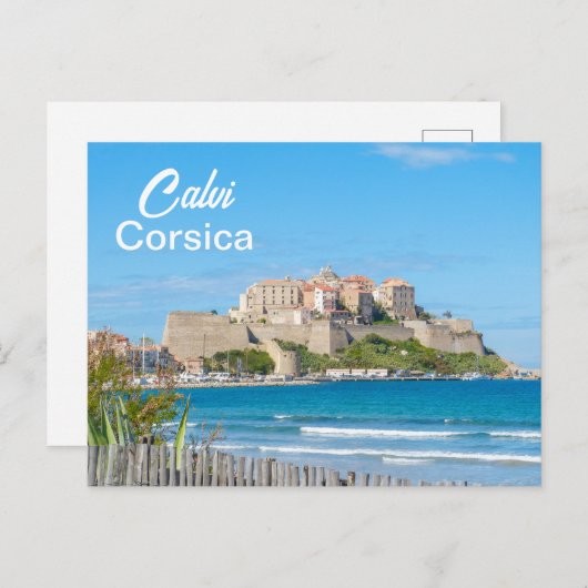 Calvi Citadel in Corsica Frankrijk Briefkaart (Voorkant / Achterkant)