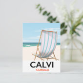 Calvi Corsica Reisposter Briefkaart (Staand voorkant)