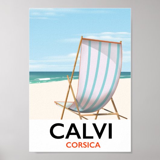 Calvi Corsica Reisposter Poster (Voorkant)