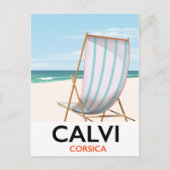 Calvi Corsica Travel poster Briefkaart (Voorkant)