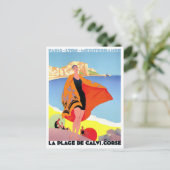 Calvi France vintage-reis Briefkaart (Staand voorkant)