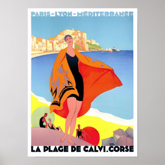 Calvi France vintage-reis Poster (Voorkant)