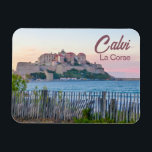 Calvi in Corsica bij Sunset Souvenir Magneet<br><div class="desc">Foto van het fort van Calvi in Corsica,  een prachtig Frans eilandje in het Mediterrane zee,  tijdens zonsondergang.</div>