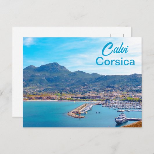 Calvi Panorama Corsica Frankrijk Briefkaart (Voorkant / Achterkant)