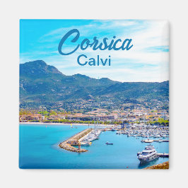 Calvi Port in Corsica Frankrijk Souvenir Magneet