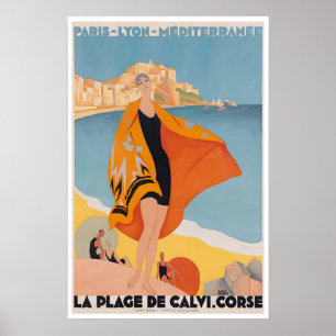 Calvi Print Frankrijk Reisposter Franse Kunst Roge