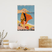 Calvi Print Frankrijk Reisposter Franse Kunst Roge (Keuken)