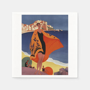 Calvi stad in Haute-Corse, Frankrijk Servet