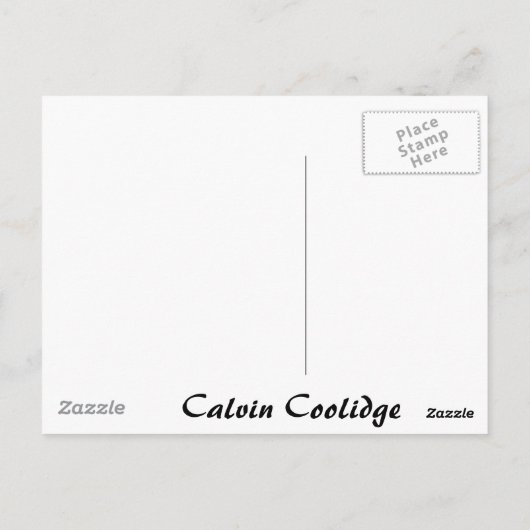 Calvin Coolidge 30 Briefkaart (Achterkant)