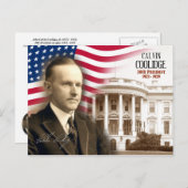 Calvin Coolidge - 30e President van de V.S. Briefkaart (Voorkant / Achterkant)