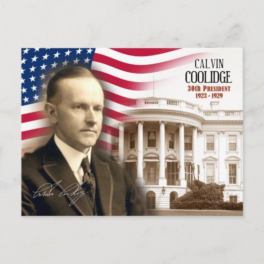 Calvin Coolidge - 30e President van de V.S. Briefkaart (Voorkant)
