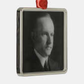 Calvin Coolidge 30th President Metalen Ornament (Rechts)