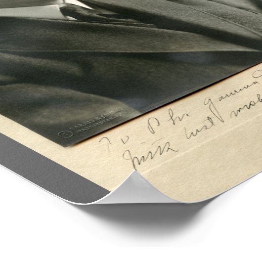 Calvin Coolidge 8x10 ondertekend Poster (Hoek)