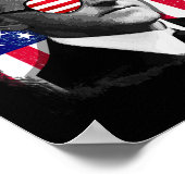 Calvin Coolidge Amerikaanse vlag 4 juli Poster (Hoek)