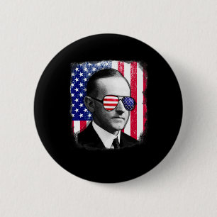 Calvin Coolidge Amerikaanse vlag 4 juli Ronde Button 5,7 Cm