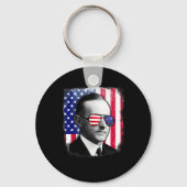 Calvin Coolidge Amerikaanse vlag op 4 juli Sleutelhanger (Voorkant)