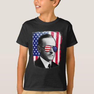 Calvin Coolidge Amerikaanse vlag op 4 juli T-shirt