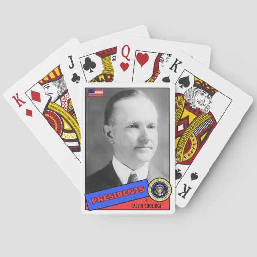 Calvin Coolidge Baseball Card Pokerkaarten (Achterkant)