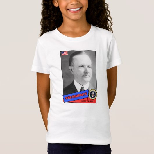 Calvin Coolidge Baseball Card T-shirt (Voorkant)