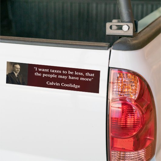 Calvin Coolidge Bumpersticker (Op Truck)