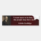 Calvin Coolidge Bumpersticker (Voorkant)