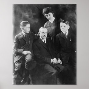 Calvin Coolidge en familie Poster
