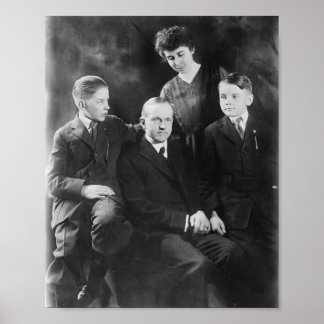 Calvin Coolidge en familie Poster
