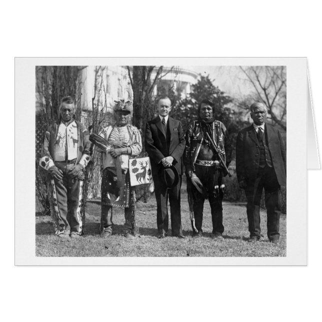 Calvin Coolidge met Osage Indians Foto (Voorkant Horizontaal)