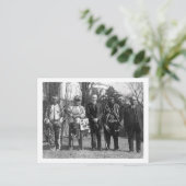 Calvin Coolidge met Osage Indians Foto Briefkaart (Staand voorkant)
