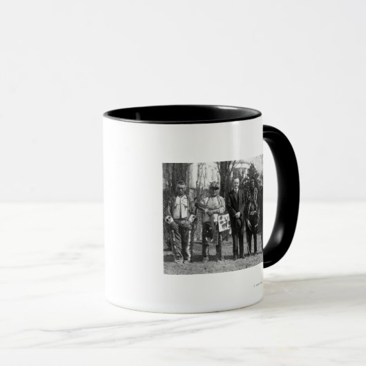 Calvin Coolidge met Osage Indians Foto Mok (Voorkant rechts)
