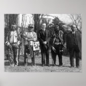 Calvin Coolidge met Osage Indians Foto Poster (Voorkant)