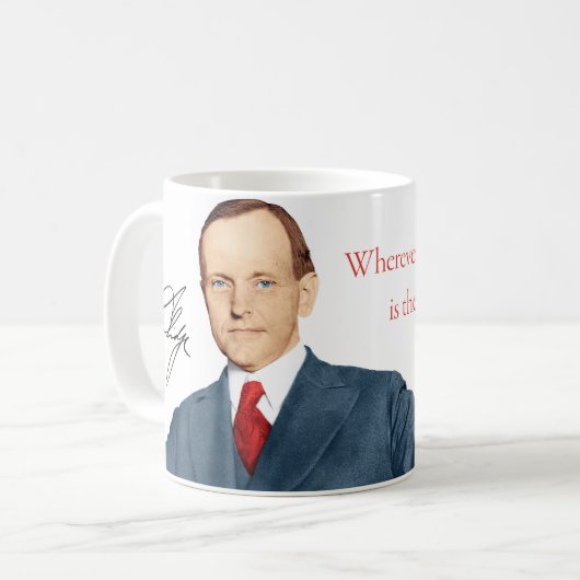 Calvin Coolidge Mok #13 "Boerderij" (Voorkant links)