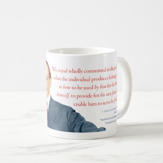 Calvin Coolidge Mok #8 "Persoonlijk bezit" (Voorkant rechts)