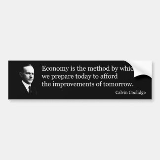 Calvin Coolidge over economie Bumpersticker