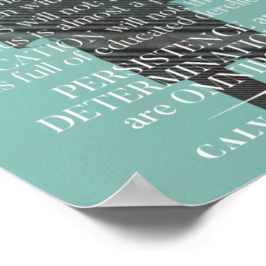 Calvin Coolidge "Persistentie"-citaat Poster (Hoek)