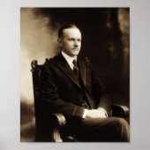 Calvin Coolidge Portret Poster (Voorkant)