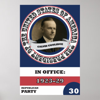 Calvin Coolidge Presidentieel Historisch Retro Poster