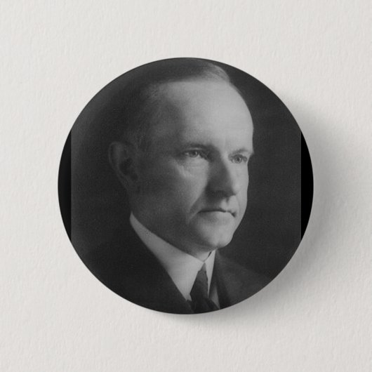 Calvin Coolidge Ronde Button 5,7 Cm (Voorkant)