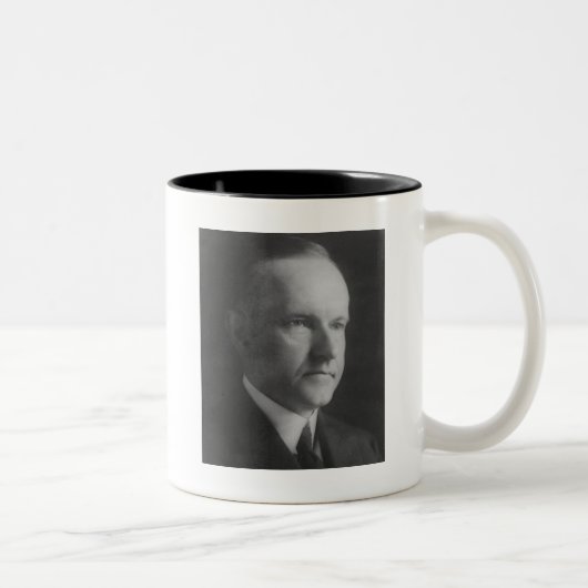 Calvin Coolidge Tweekleurige Koffiemok (Rechts)