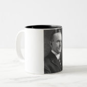 Calvin Coolidge Tweekleurige Koffiemok (Voorkant links)