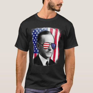 Calvin Coolidge US vlag op 4 juli T-shirt