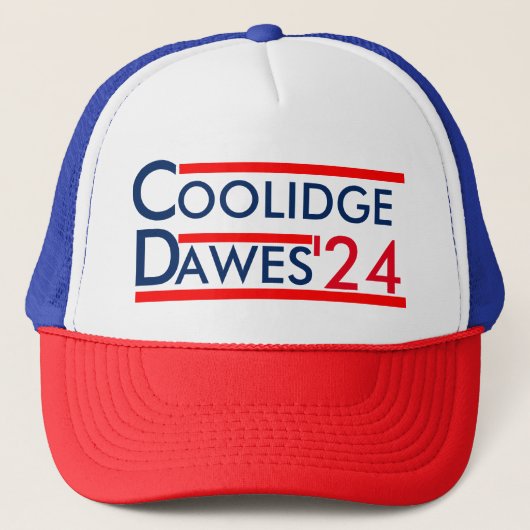 Calvin Coolidge voor President 1924 Trucker Pet (Voorkant)