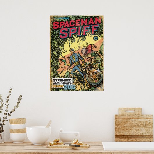 Calvin de Spiffy Spaceman Poster (Keuken)