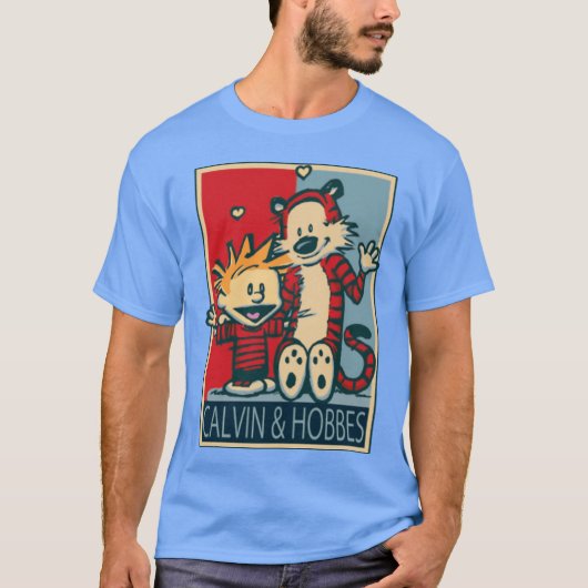 Calvin en Hobbes strips grappig T-shirt (Voorkant)