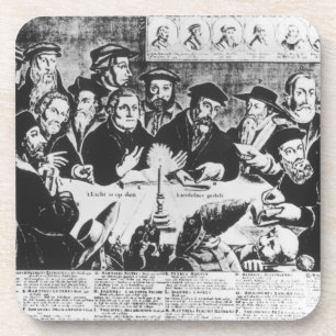 Calvin en Luther (graving) Bier Onderzetter
