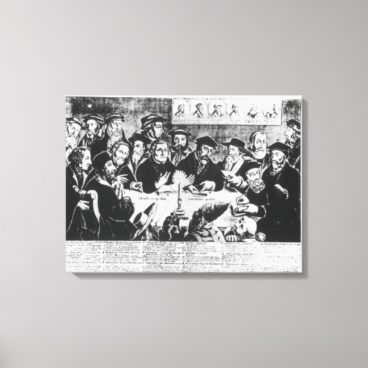Calvin en Luther (graving) Canvas Afdruk (Voorkant)