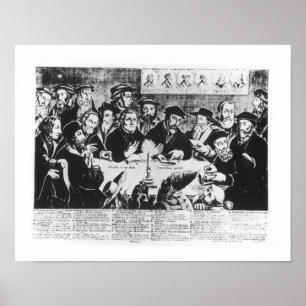 Calvin en Luther (graving) Poster