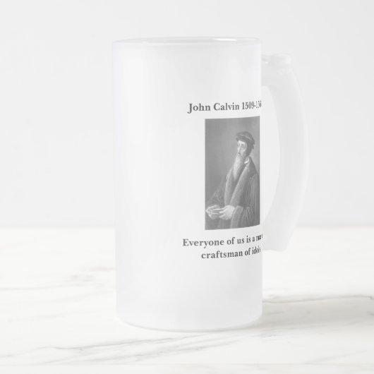 Calvin glazen bier matglas bierpul (Voorkant rechts)