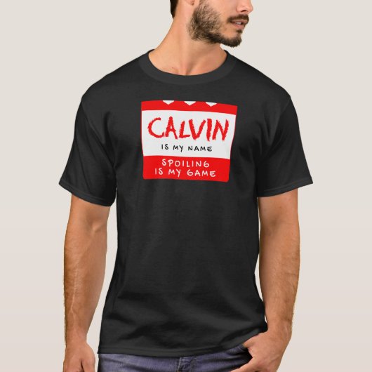 Calvin is mijn naam aangepaste nikkel Ali T-shirt (Voorkant)