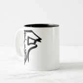Calvin logo tweekleurige koffiemok (Voorkant links)